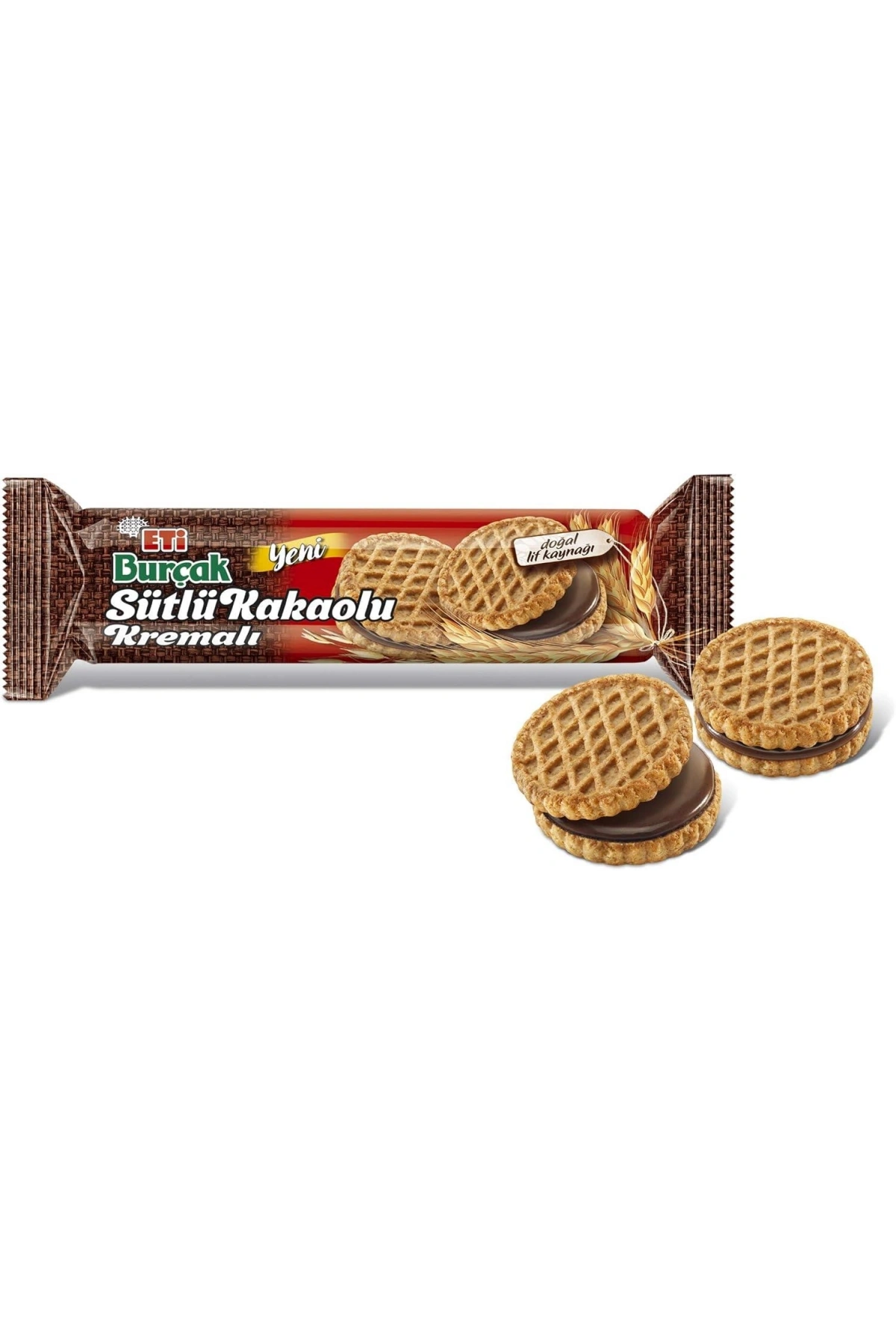 Eti Burçak Sütlü Kakaolu Kremalı Yulaflı Bisküvi 100 gr