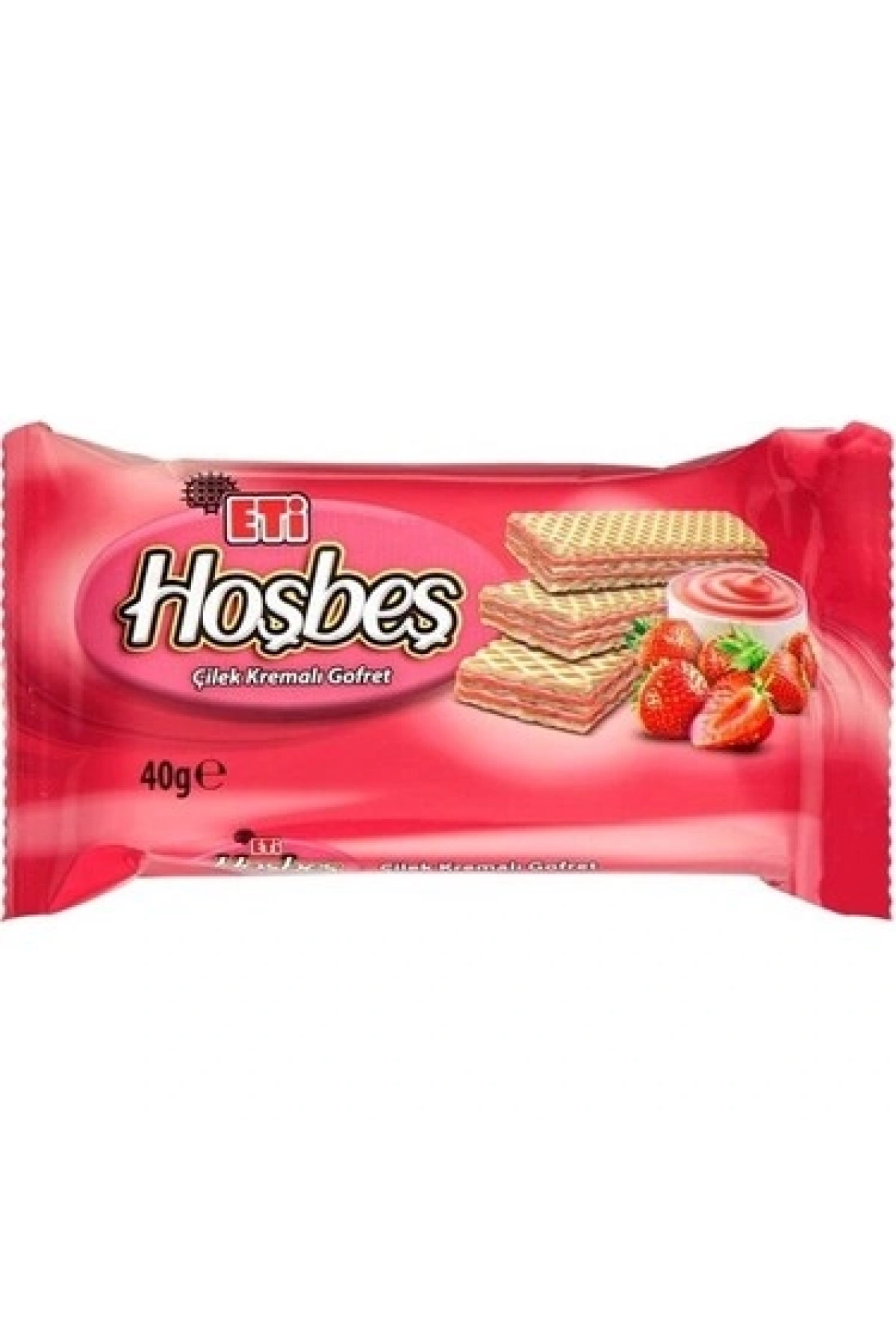 Eti Hoşbeş Gofret Çilek Kremalı 40 g