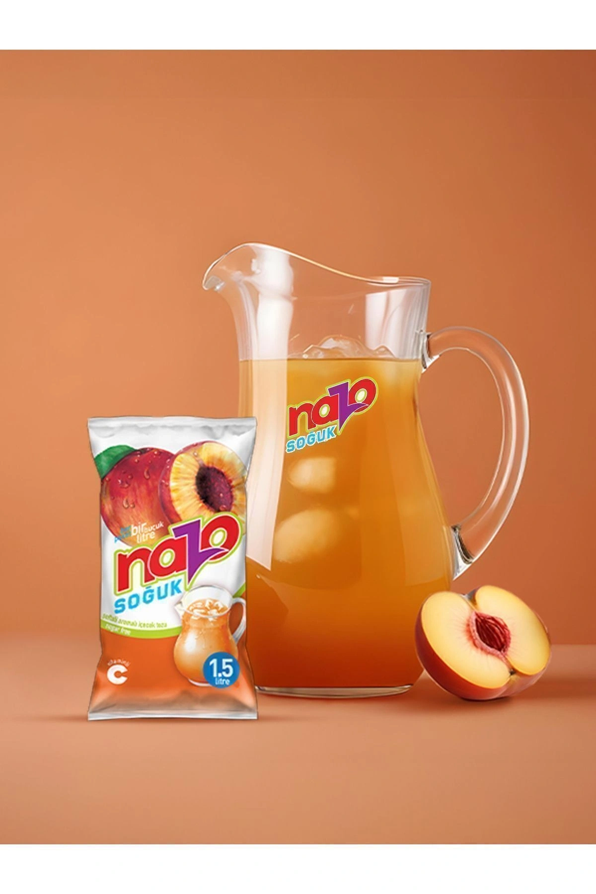 Nazo 9 Gr. Şeftali Aromalı Toz İçecek 24 Lü