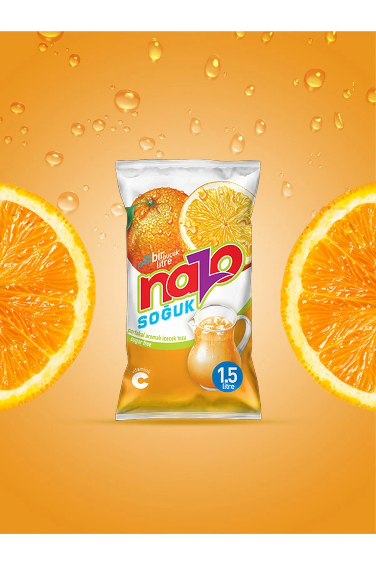 Nazo 9Gr. Portakal Aromalı Toz İçecek 24 Lü