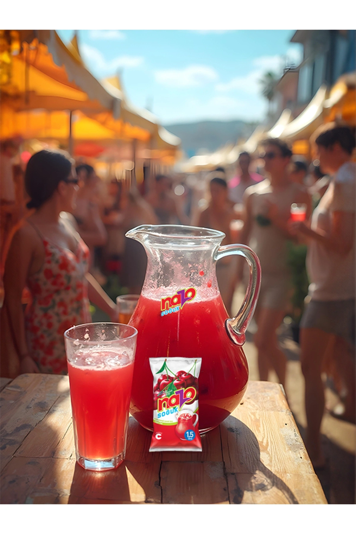 Nazo 9 gr Vişne Aromalı Toz Içecek 24lü