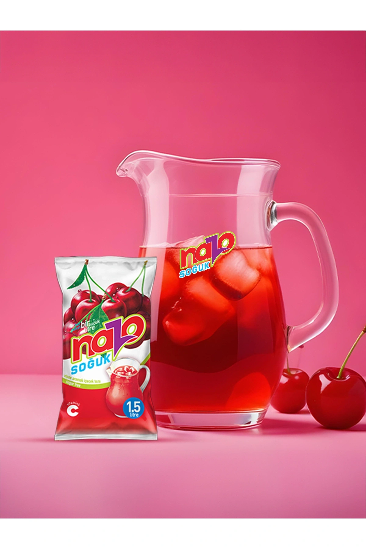 Nazo 9 gr Vişne Aromalı Toz Içecek 24lü