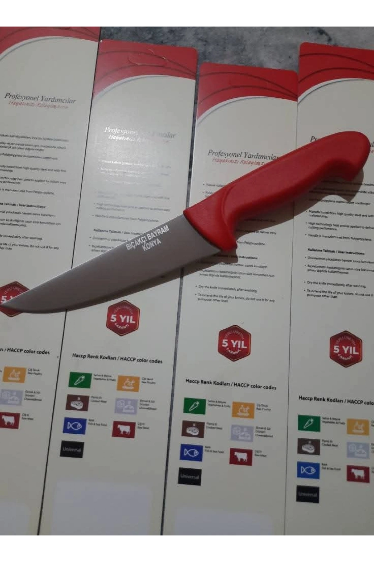 Bıçakçı Bayram Paslanmaz Çelik Mutfak Bıçak Seti Garantili - Ergonomik Sap