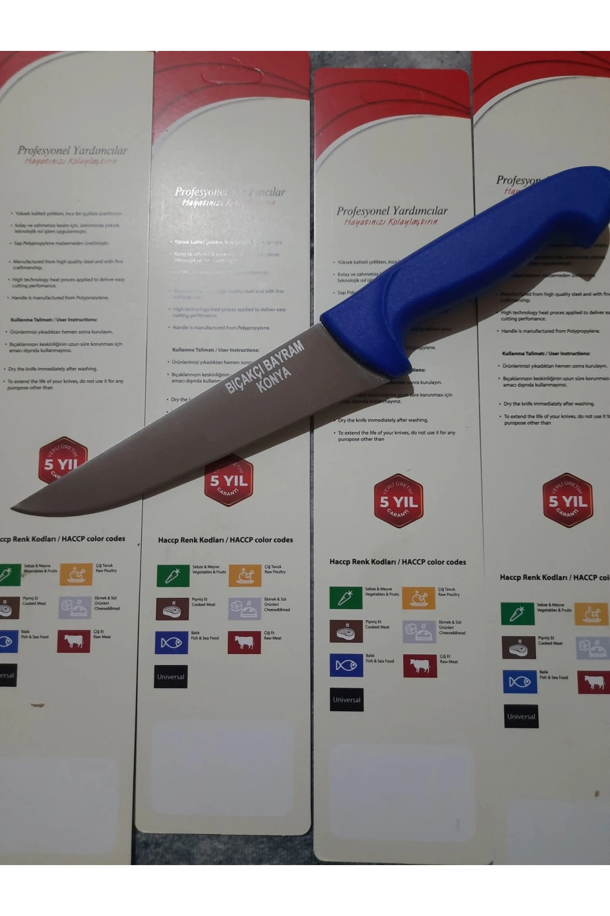 Bıçakçı Bayram Paslanmaz Çelik Mutfak Bıçak Seti Garantili - Ergonomik Sap