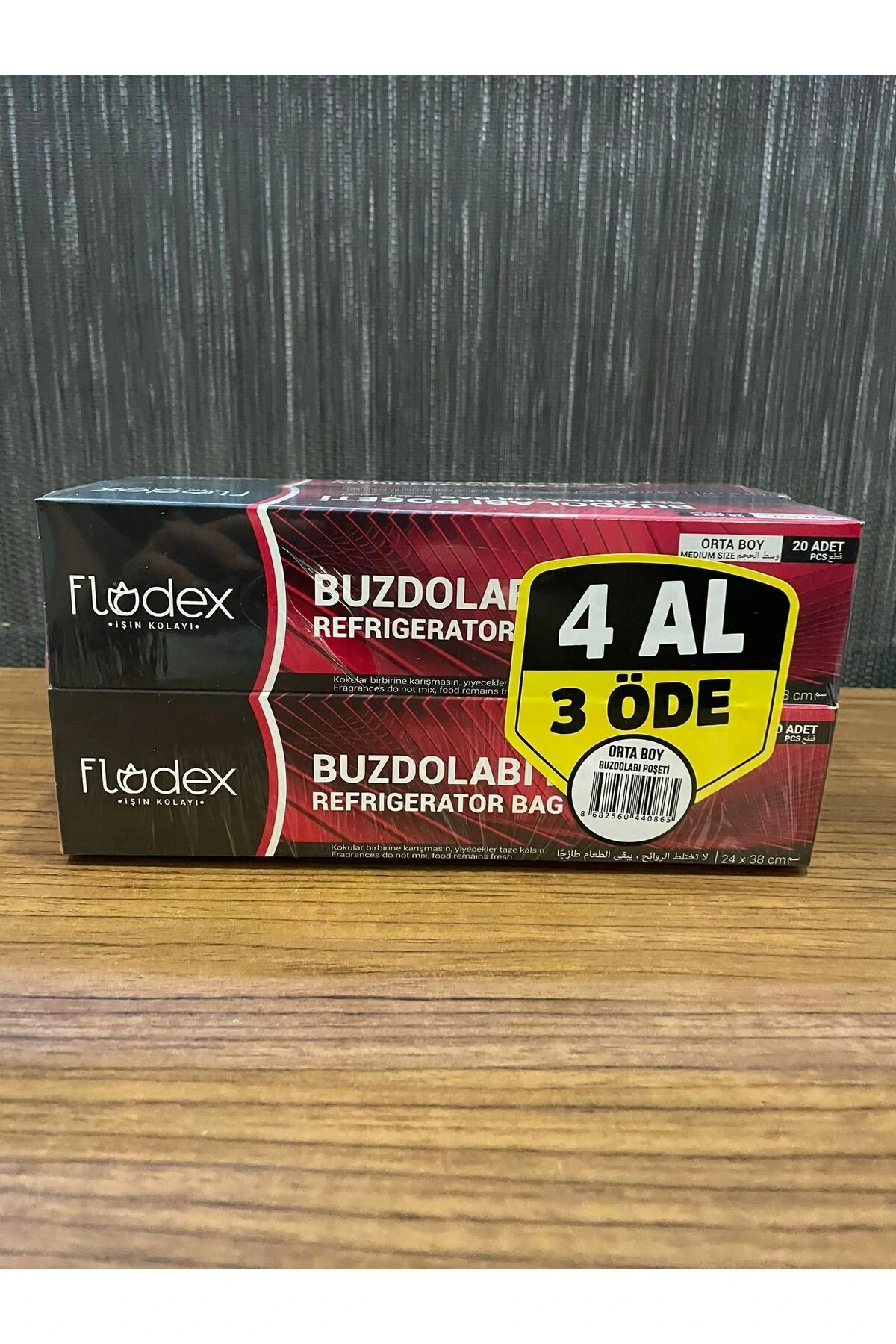 FLODEX Buzdolabı Poşeti Orta Boy 4 Al 3 Öde 20x4(80 Adet)