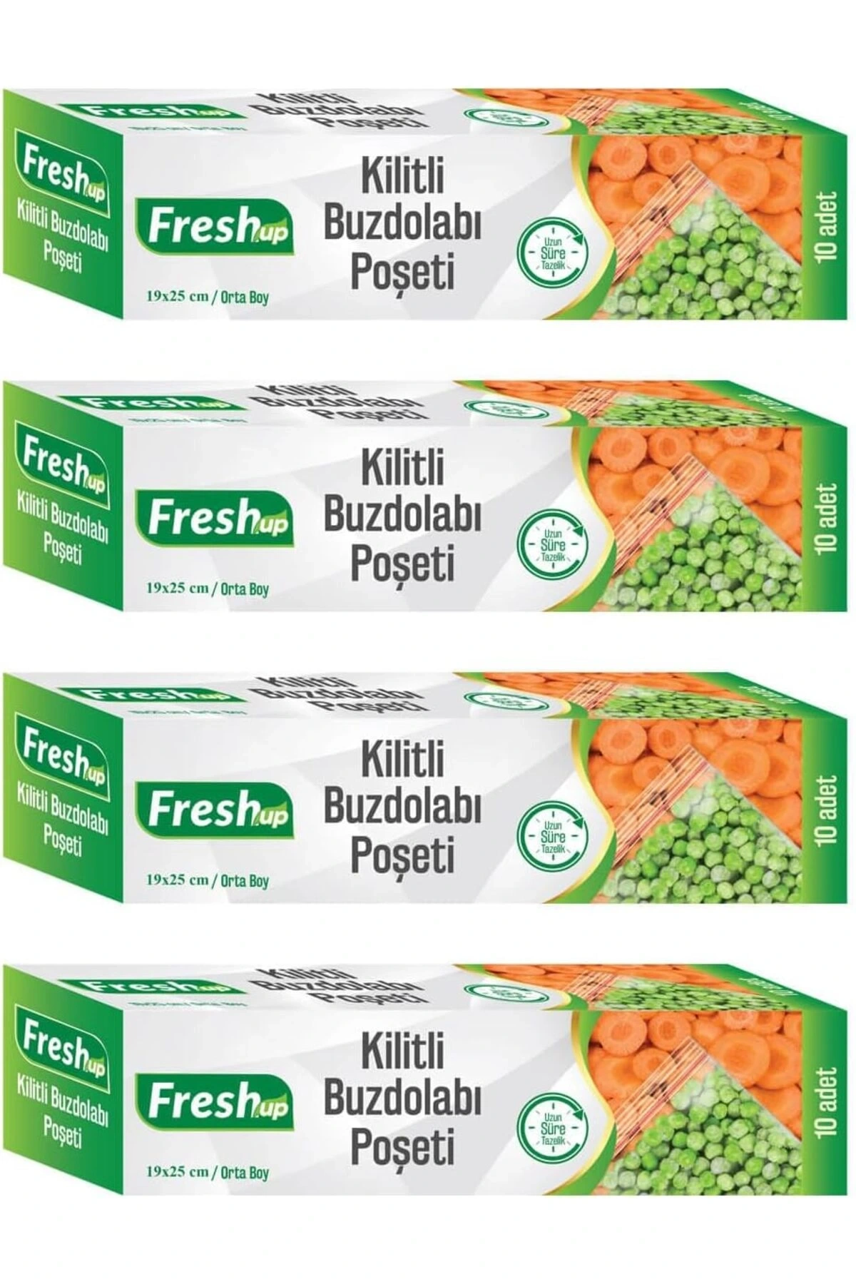 Fresh-Up Orta Boy Kilitli Buzdolabı Poşeti Seti 19x25cm 40 adet