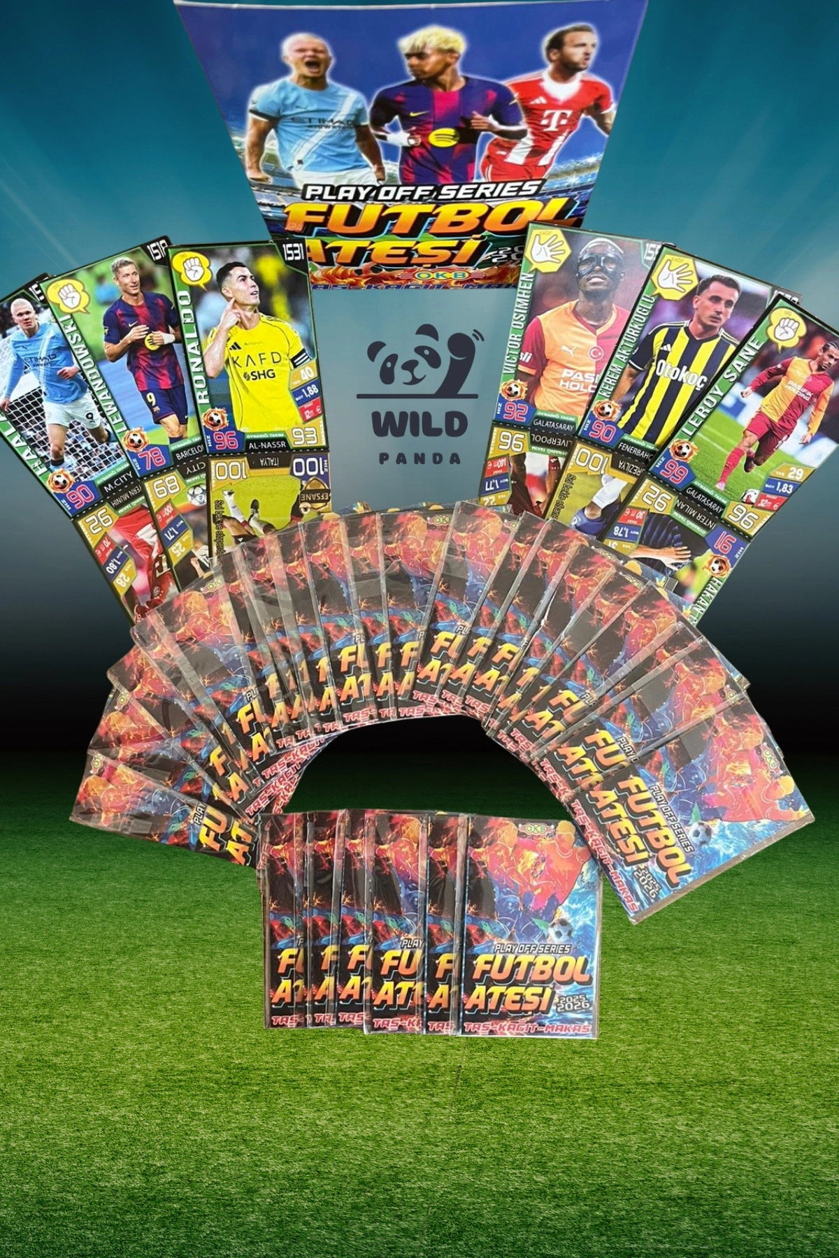 Futbol Ateşi Taş Kağıt Makas 200 Poşet Toplam 400 Adet Futbolcu Kartı