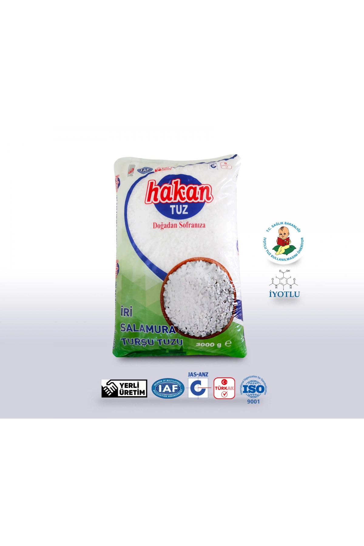 Hakan İri Salamura Turşu Tuzu 3000 Gr