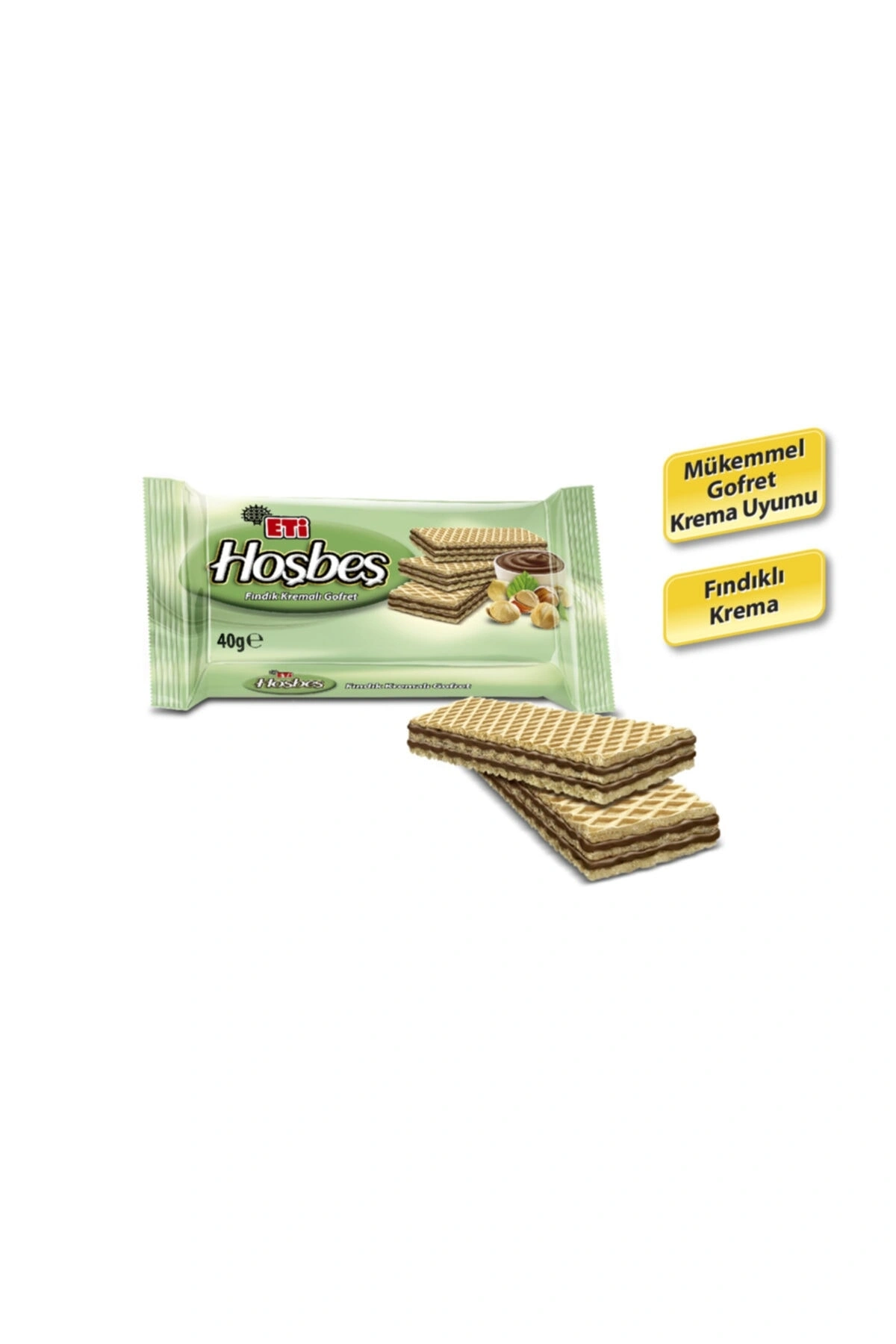 Eti Hoşbeş Fındık Kremalı Gofret 40 g