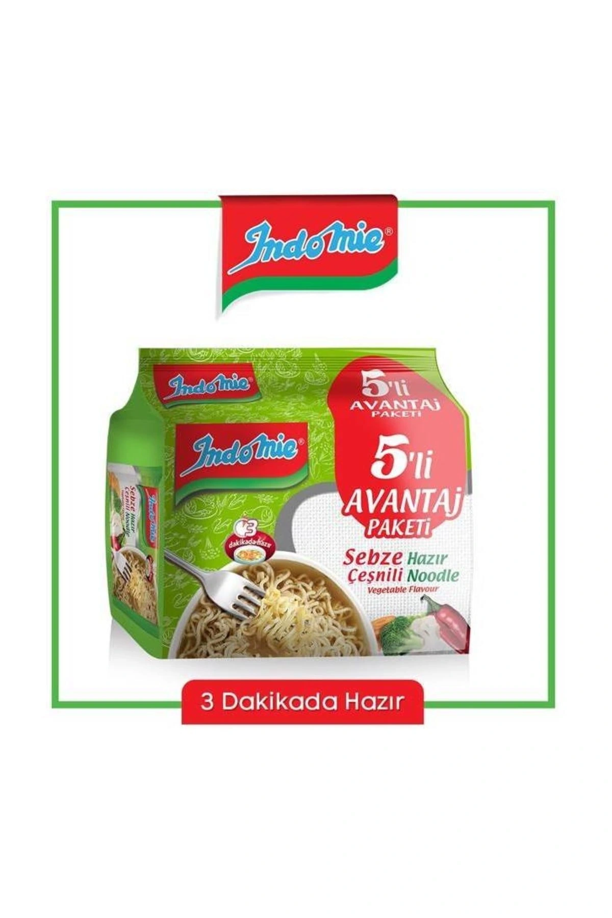 Indomıe 5li Paket Sebzeli Noodle