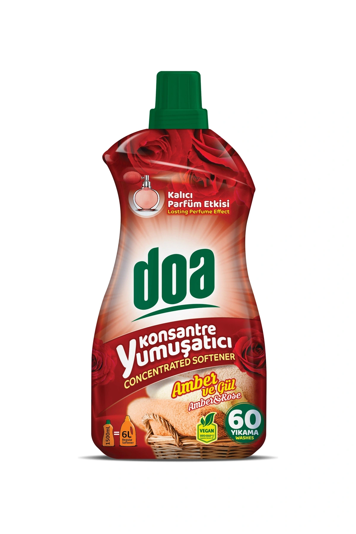 Doa Konsantre Yumuşatıcı 1500 ML Amber Gül
