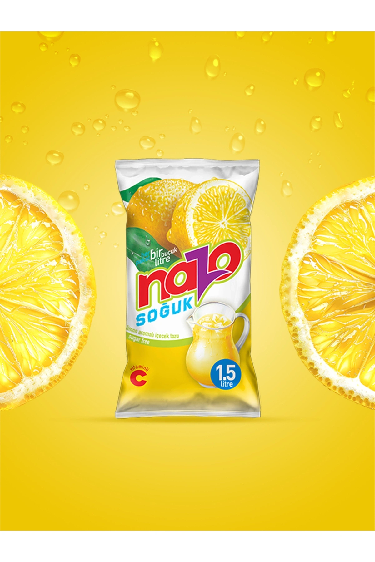 Nazo Limon Aromalı Içecek Tozu 9 gr 24lü