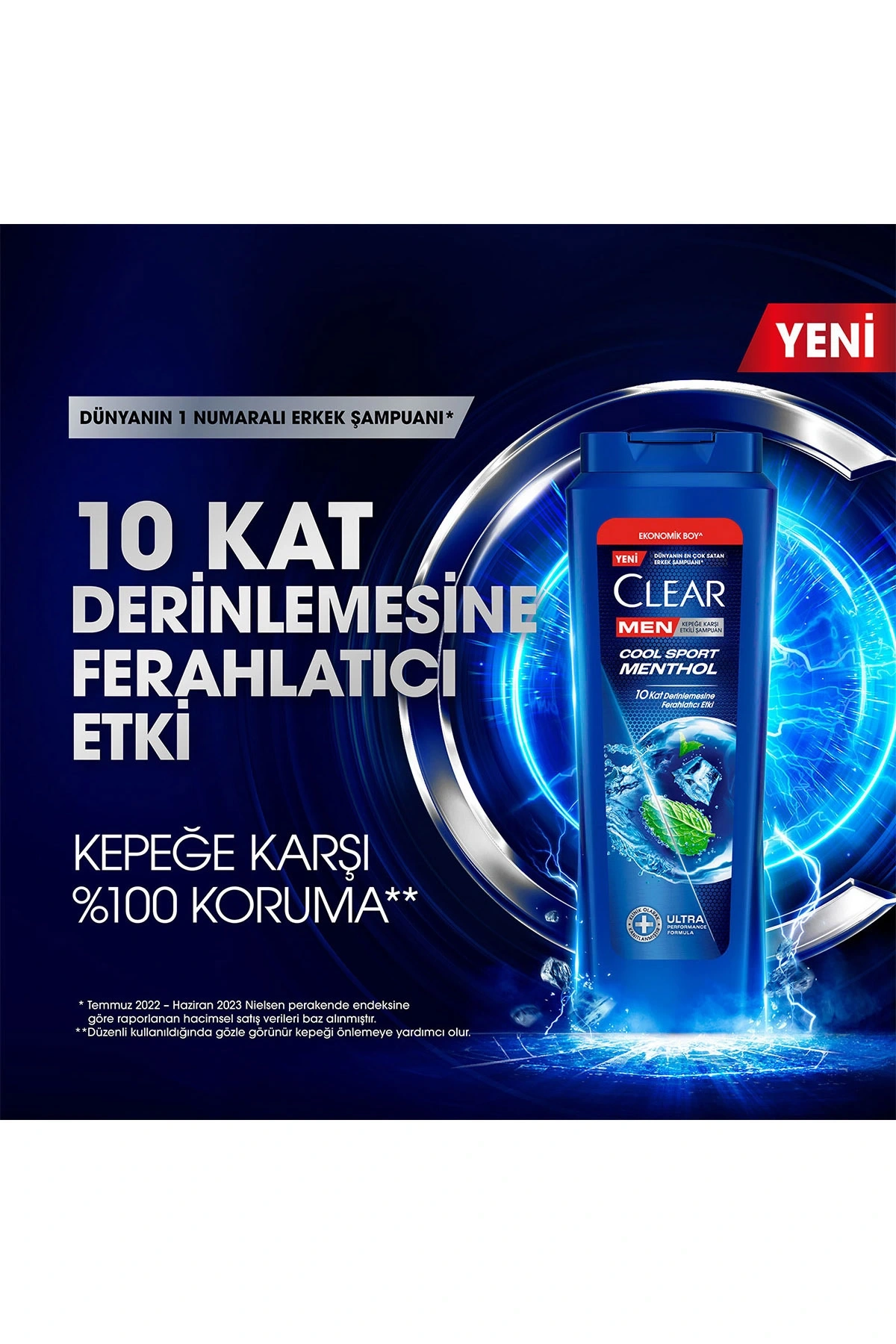 Clear Men Kepeğe Karşı Etkili Saç Bakım Şampuanı Cool Sport Menthol Ferahlatıcı Mentol 600 ml