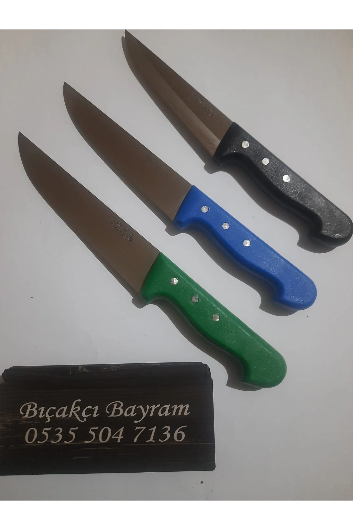 Mutfak ve Kasap Bıçağı Seti 3’lü – Yüzme, Doğrama ve Sıyırma Bıçağı