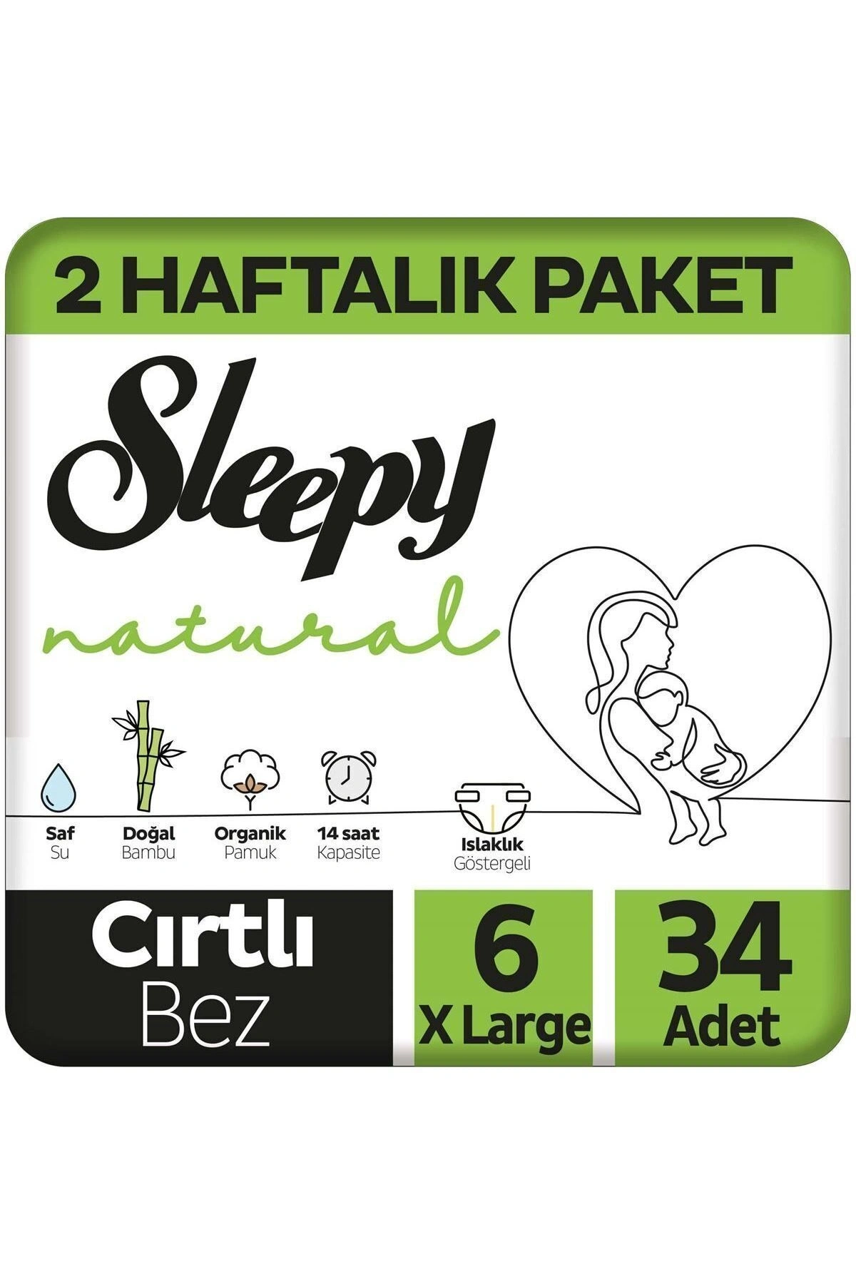 Sleepy Natural Bebek Bezi 6 Numara Xlarge 32 Adet