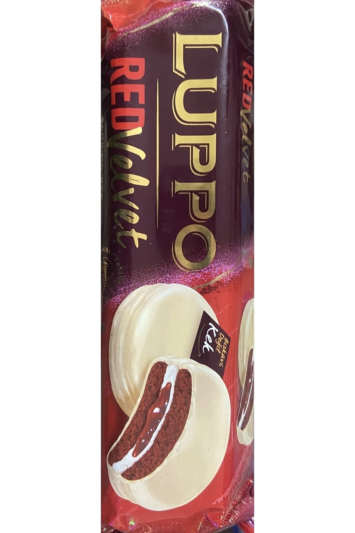 Luppo Red Velvet Sandviç Kek Çilekli 8Li Paket 182 G ( 1 ADET )