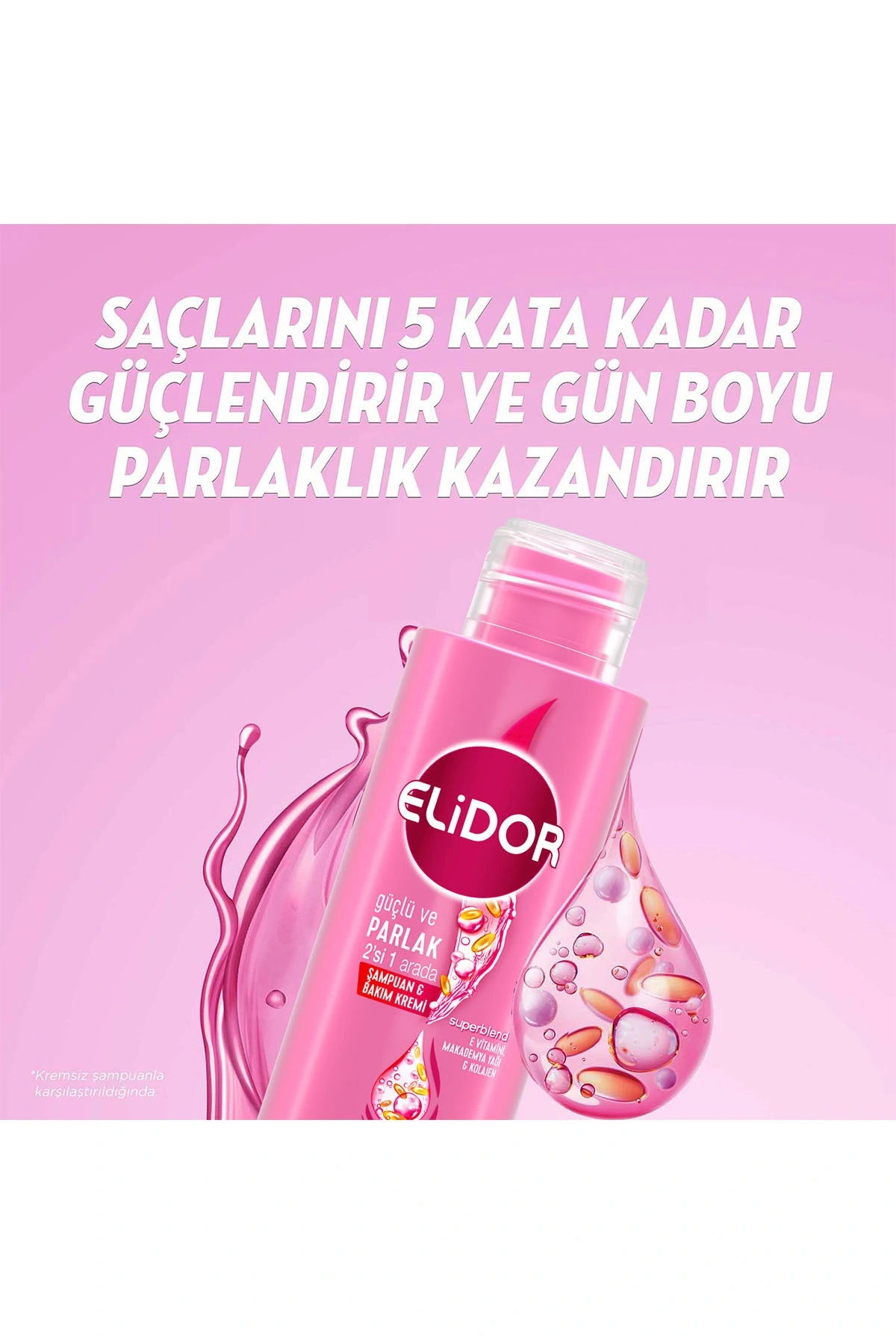 Elidor Şampuan & Bakım Kremi Güçlü ve Parlak  400 ml