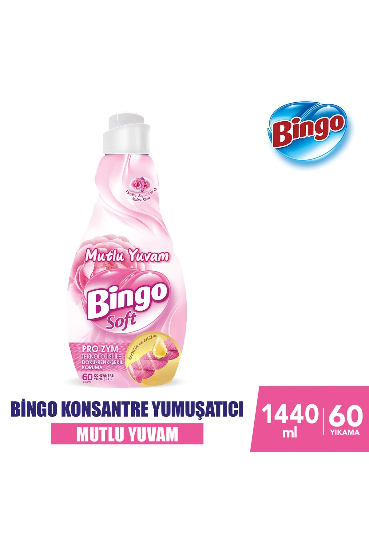 Bingo Soft Konsantre Çamaşır Yumuşatıcısı Mutlu Yuvam 1440 ml