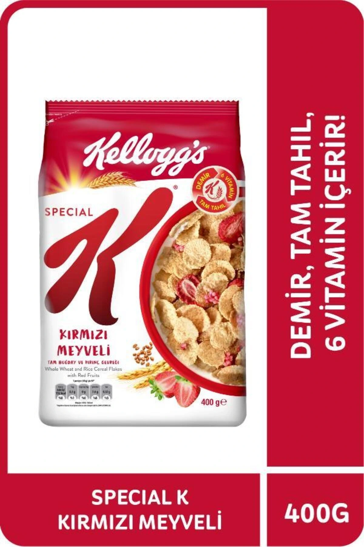 Special K Kırmızı Meyveli Kahvaltılık Tam Buğday Ve Pirinç Gevreği 400 Gr,tam Tahıllı