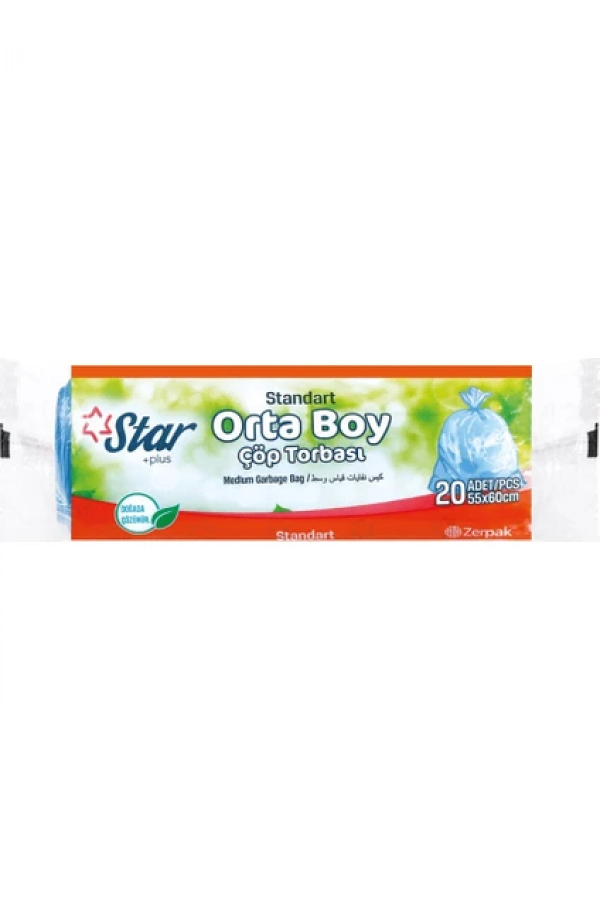 Star Plus Orta Boy Çöp Torbası 55*60 20li (Siyah)