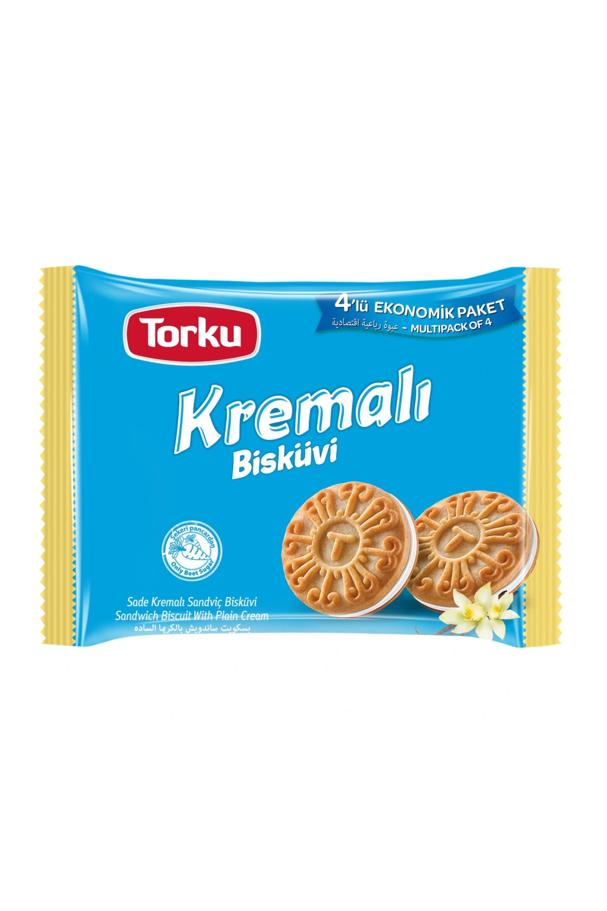 Torku Sade Kremalı Bisküvi 4lü Ekonomik Paket 244 G