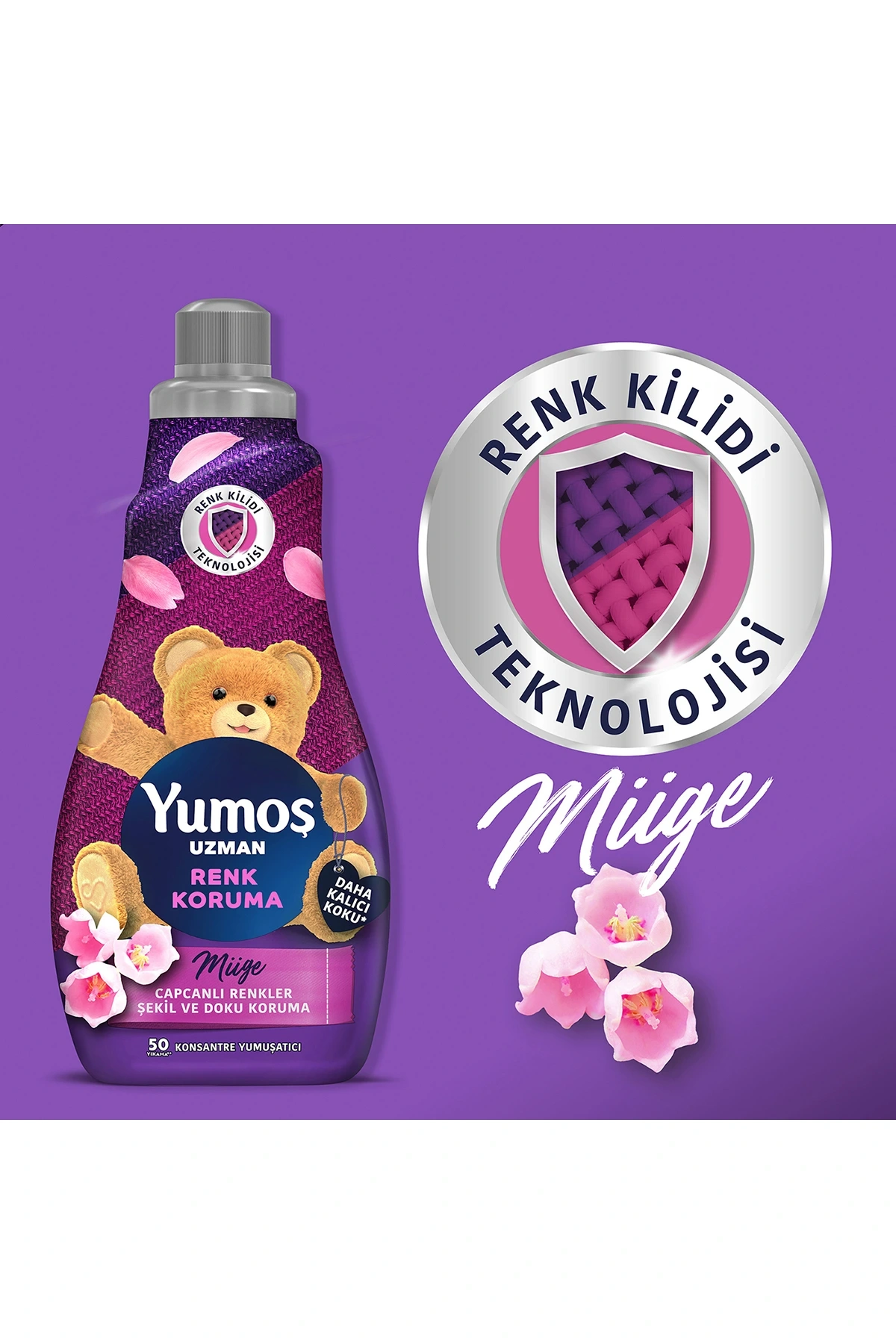 Yumoş Uzman Konsantre Çamaşır Yumuşatıcısı Renk Koruma Kalıcı Koku 50 Yıkama 1200 ml