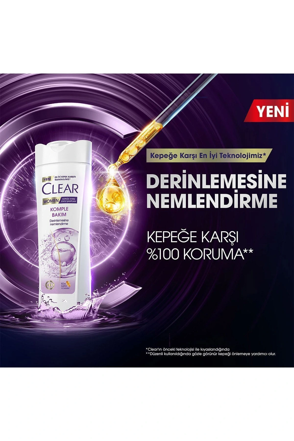 Clear Women Kepeğe Karşı Etkili Şampuan Komple Bakım 350 ml