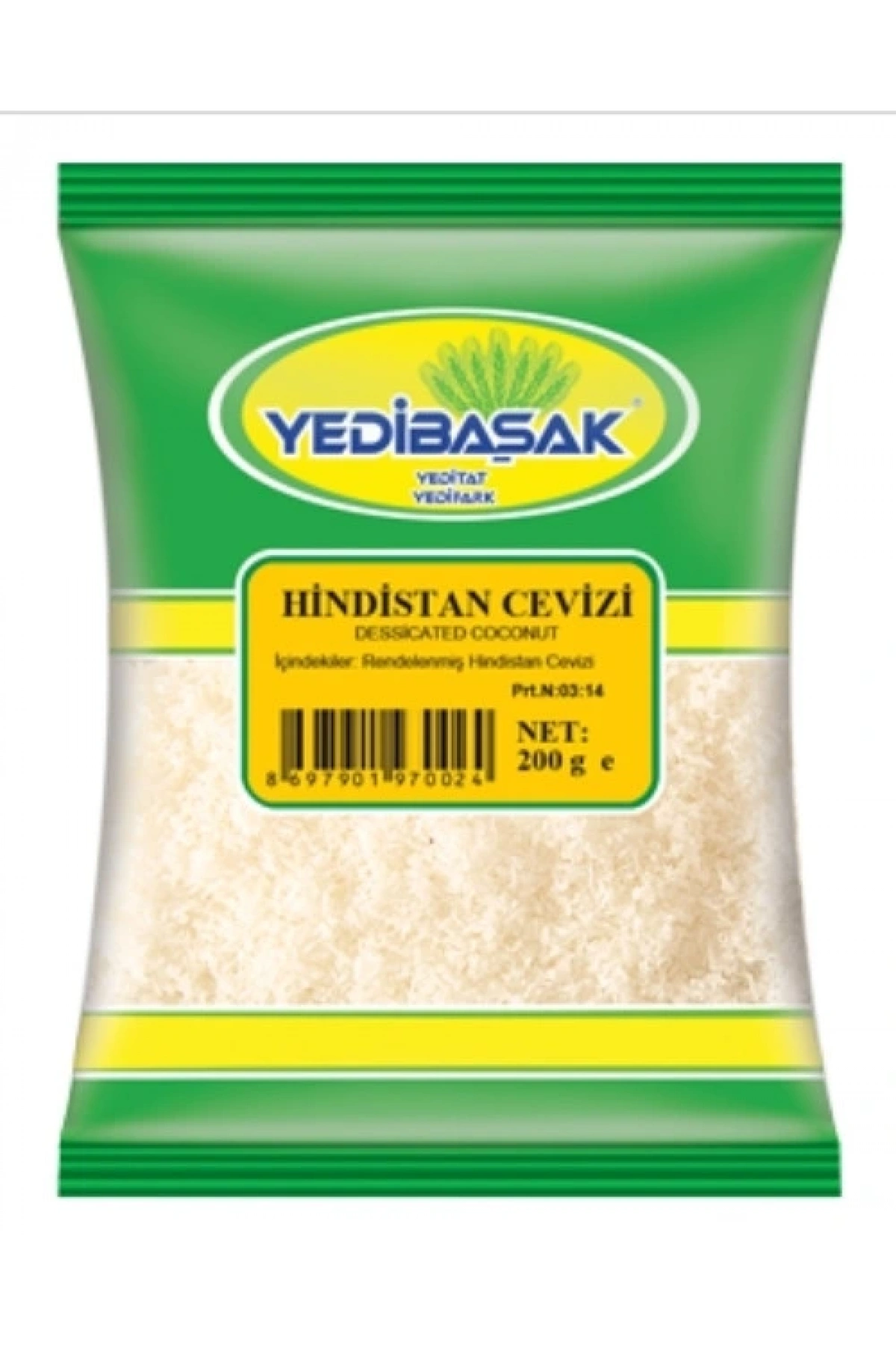 YEDİBAŞAK Hindistan Cevizi 200 Gr