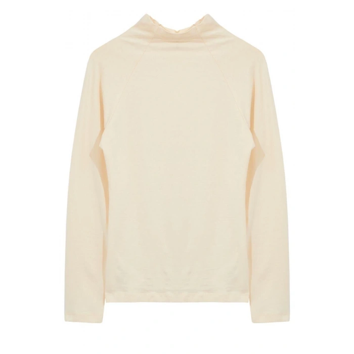Kadın Moda Şık Üst Giyim Regular Dik Yaka Reglan Kol Slim Kalıp Örme Fitted Vücuda Oturan Bluz