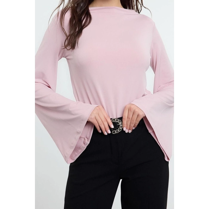 Women Fashion Stylish Tops Regular Boat Neck Spanish Sleeve Relaxed Pattern Knitted Comfortable Pattern Flexible Blouse