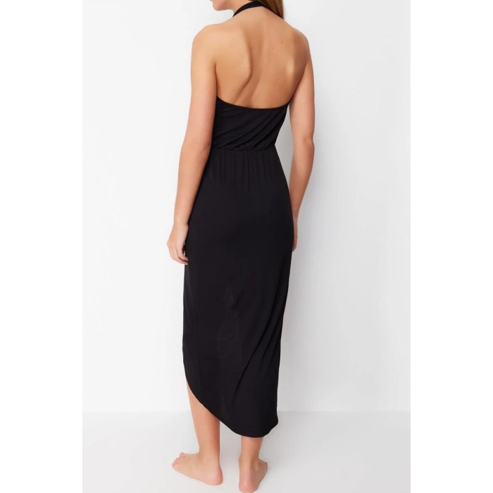 New Fit Beach Casual Viscose Single Breasted Woven Sleeveless Shift Maxi Dress