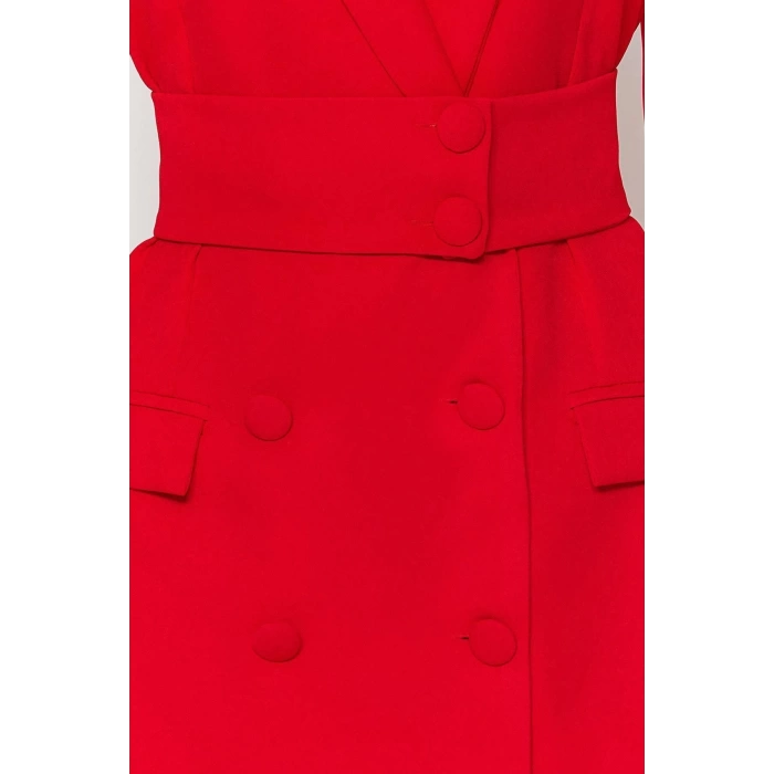 New Regular Business Finike Woven Jacket Collar Long Sleeve Jacket Dress Mini Length Dress