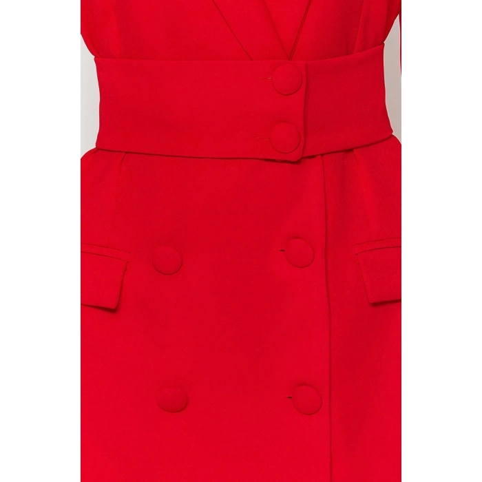 New Regular Business Finike Woven Jacket Collar Long Sleeve Jacket Dress Mini Length Dress