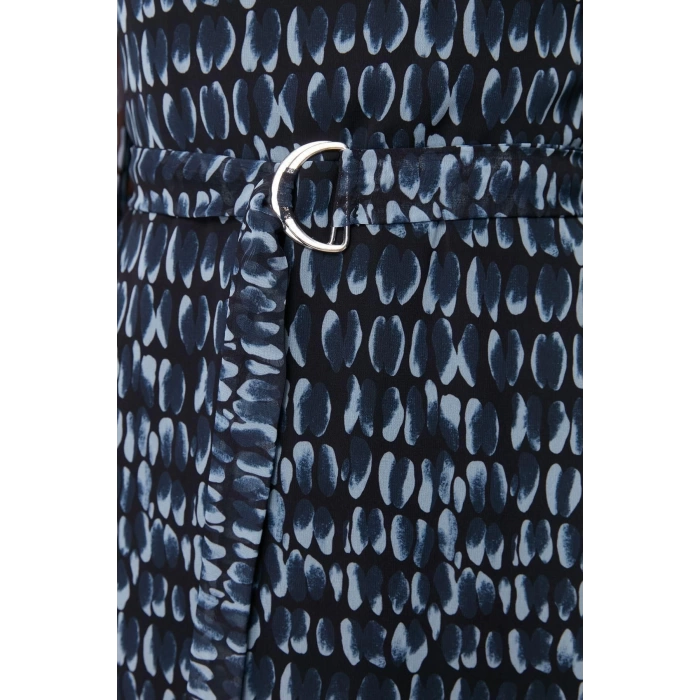 New Regular Day Night Chiffon Woven Stand Collar Long Sleeve A-Line Mini Length Dress
