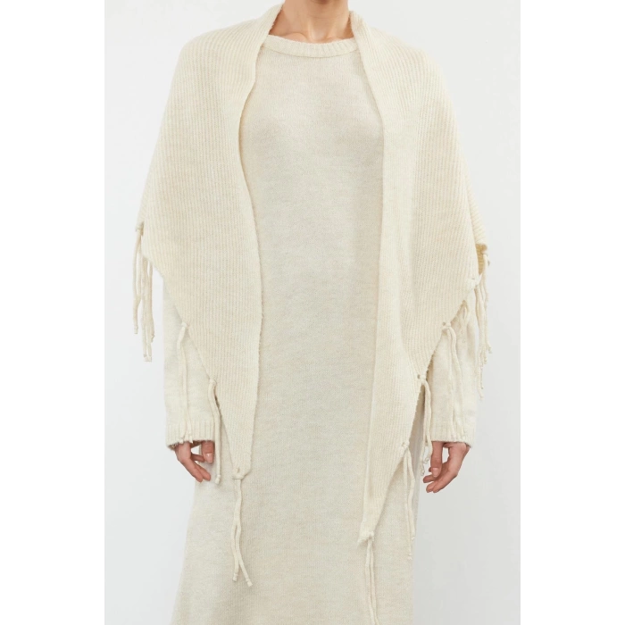 New Regular Casual Daily Single Plate Knitwear Crew Neck Long Sleeve Basic Maxi Length Dress