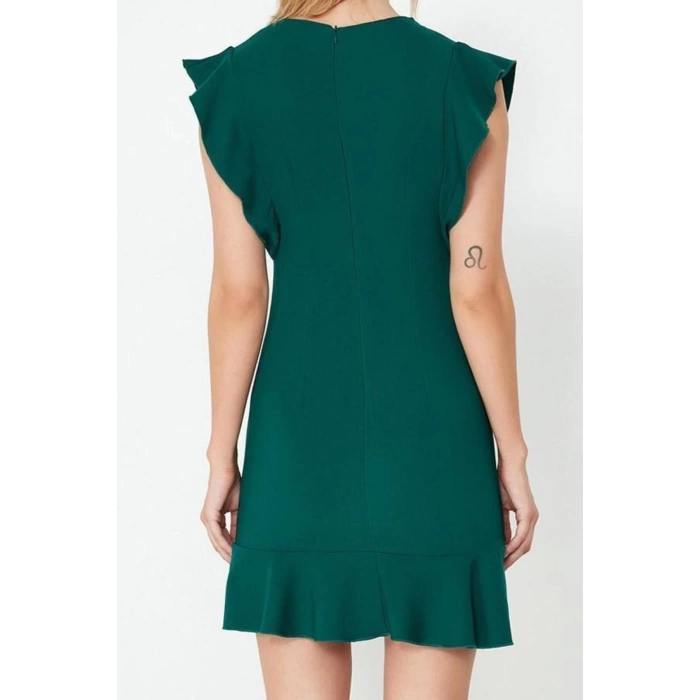New Regular Day Night Finike Woven Crew Neck Sleeveless Sleeve Bodycone Mini Length Dress