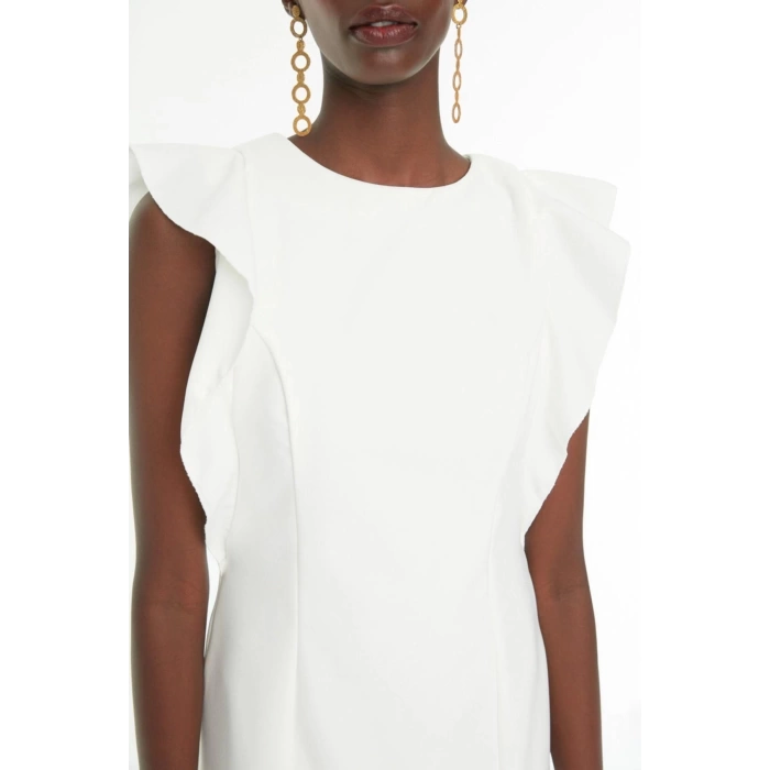 New Regular Day Night Finike Woven Crew Neck Sleeveless Sleeve Bodycone Mini Length Dress
