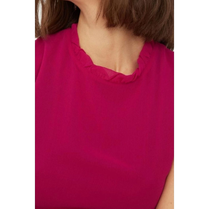 New Regular Business Chiffon Woven Stand Collar Sleeveless Sleeve A-Line Mini Length Dress