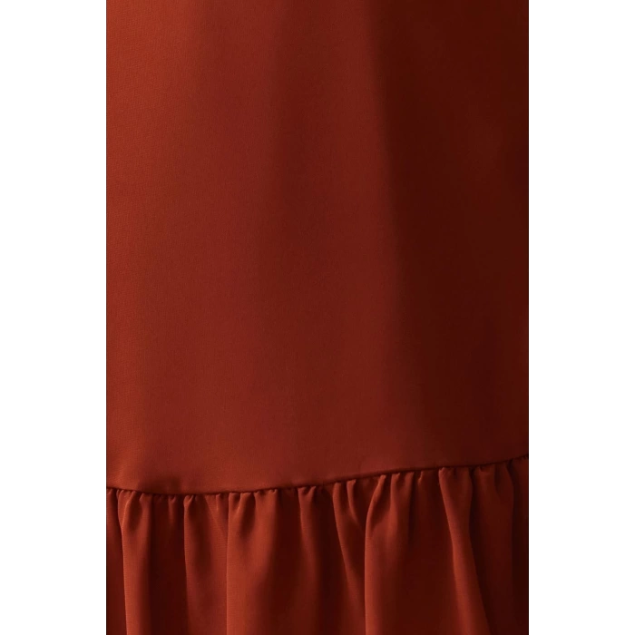 New Regular Business Chiffon Woven Stand Collar Sleeveless Sleeve A-Line Mini Length Dress