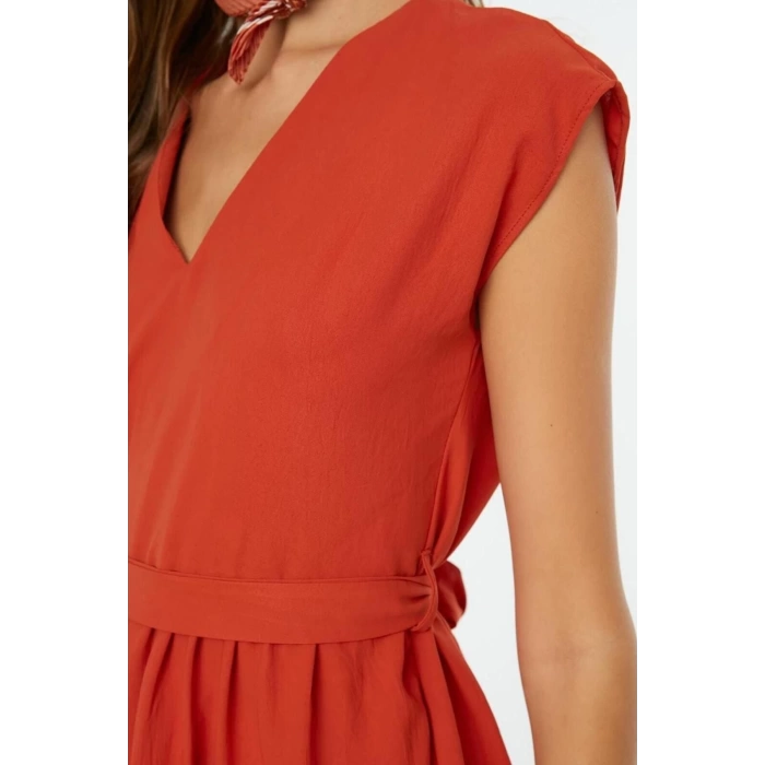 New Regular Casual Daily Aerobin Woven V Neck Sleeveless Sleeve Skater Mini Length Dress