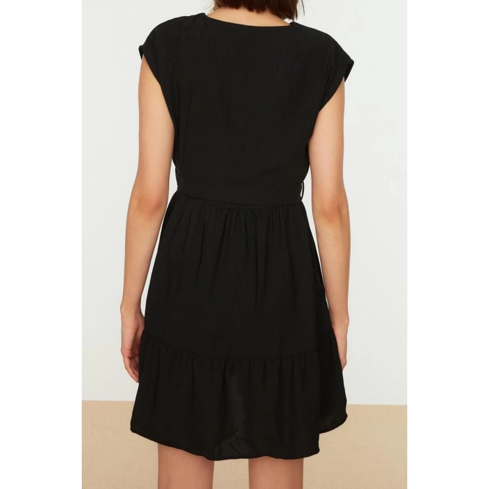 New Regular Casual Daily Aerobin Woven V Neck Sleeveless Sleeve Skater Mini Length Dress