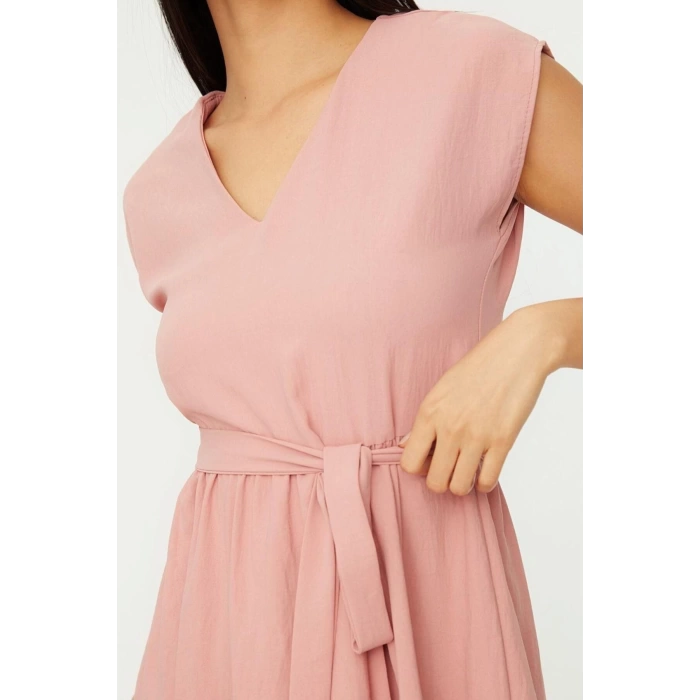 New Regular Casual Daily Aerobin Woven V Neck Sleeveless Sleeve Skater Mini Length Dress