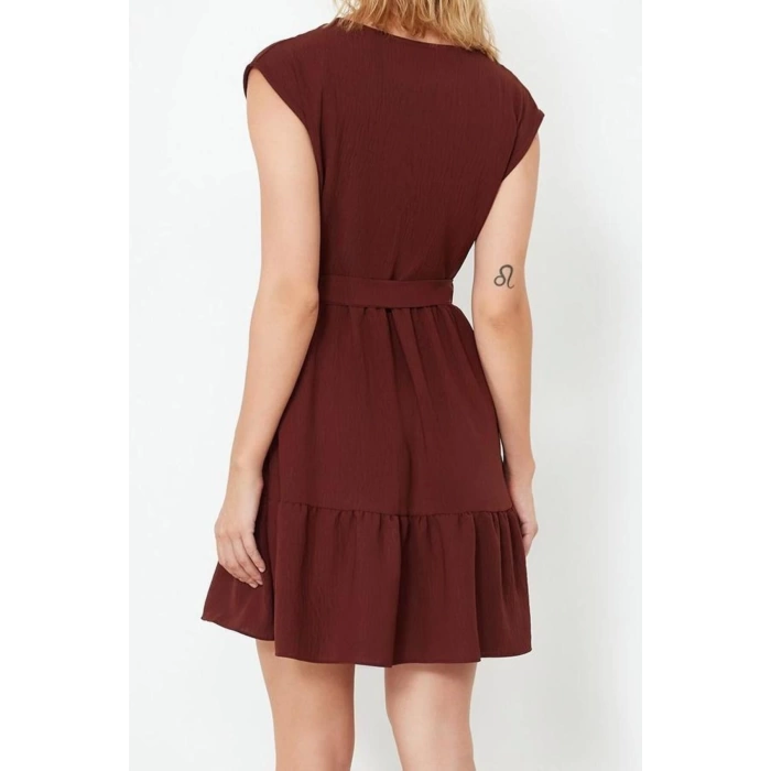 New Regular Casual Daily Aerobin Woven V Neck Sleeveless Sleeve Skater Mini Length Dress