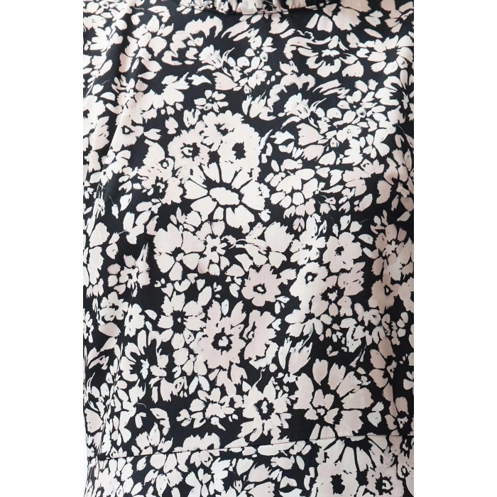 Yeni Regular Casual Günlük Moss Krep Dokuma Dik Yaka Kısa Kol A-Line Midi Boy Elbise