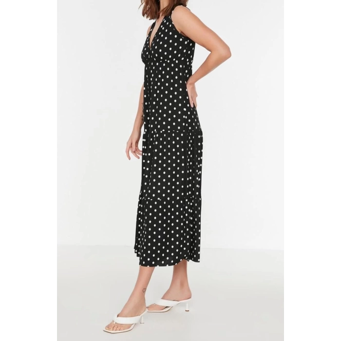 New Regular Casual Daily Polyester Camisole Knitted V Neck Sleeveless Sleeve A-Line Maxi Length Dress