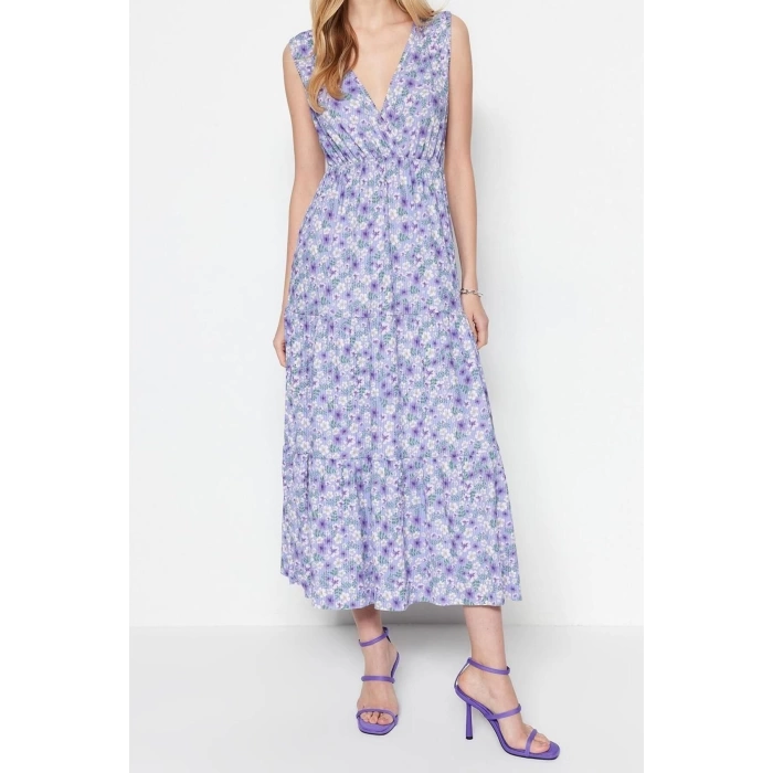 New Regular Casual Daily Polyester Camisole Knitted V Neck Sleeveless Sleeve A-Line Maxi Length Dress