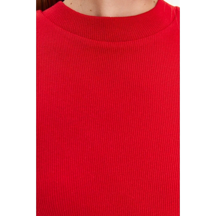 New Slim Casual Daily Regenerated Camisole Knitted Crew Neck Short Sleeve Bodycone Mini Length Dress