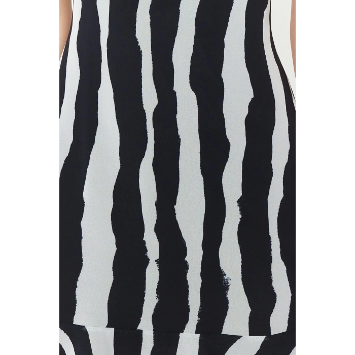 New Regular Casual Daily Chiffon Woven Stand Collar Sleeveless Sleeve A-Line Mini Length Dress
