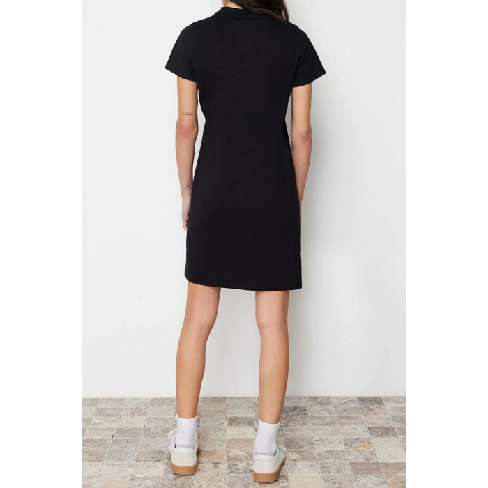 New Regular Business 20 1 Combed Jersey Knitted Crew Neck Short Sleeve T-Shirt Dress Maxi Length Dress