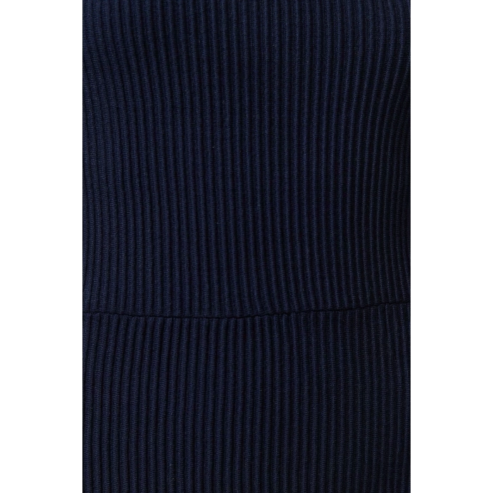 New Fit Casual Daily Single Plate Knitwear Asymmetrical Collar Sleeveless Sleeve Basic Mini Length Dress